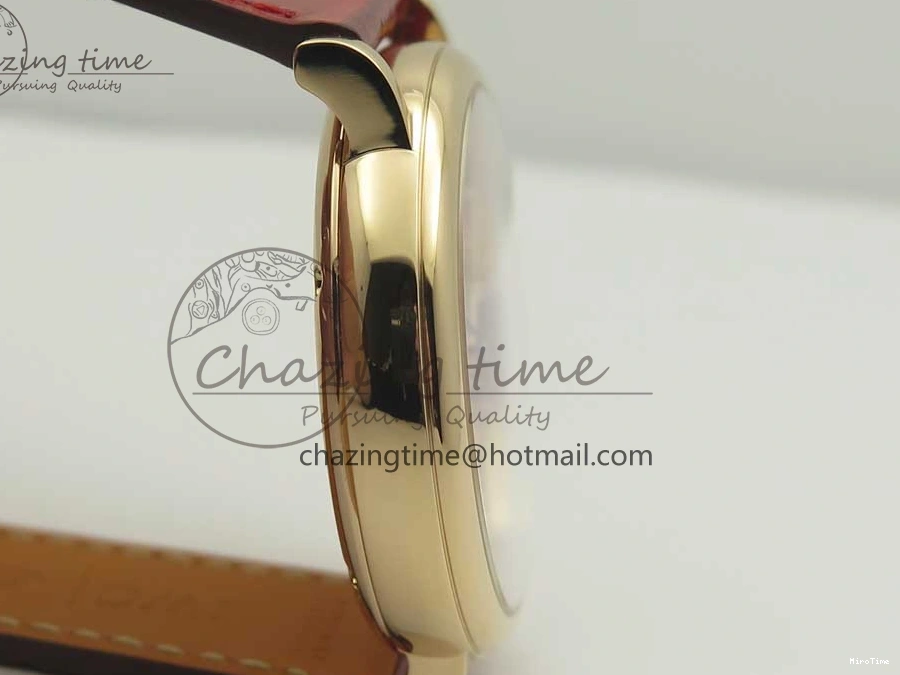 MIROTIME 0319 Portofino IW458101 RG MK 1:1 Best Edition Silver Dial On Red Leather Strap MIYOTA FashionForward 7162